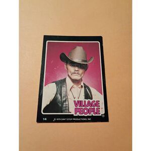 Vintage 1979 Village People Trading Card #14 Disco Era Vintage Music Collectible